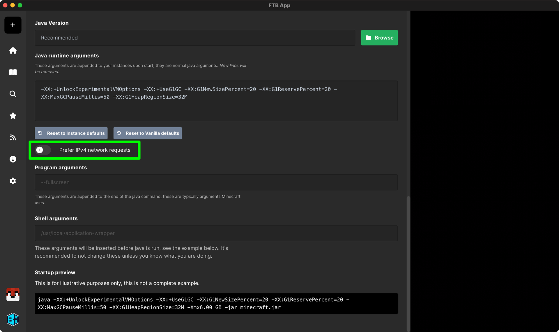 Enable Prefer IPv4 Networking